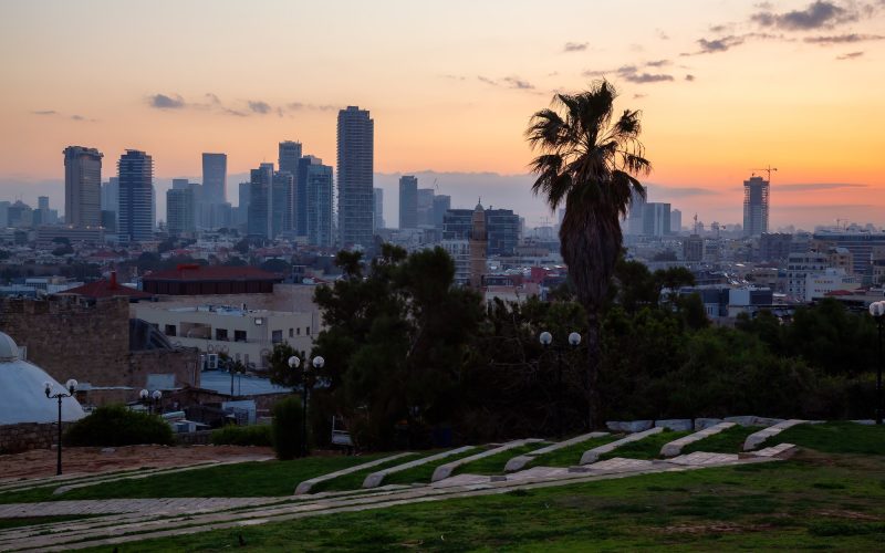 Jaffa, Tel Aviv-Yafo, Israel. Cityscape Sunrise